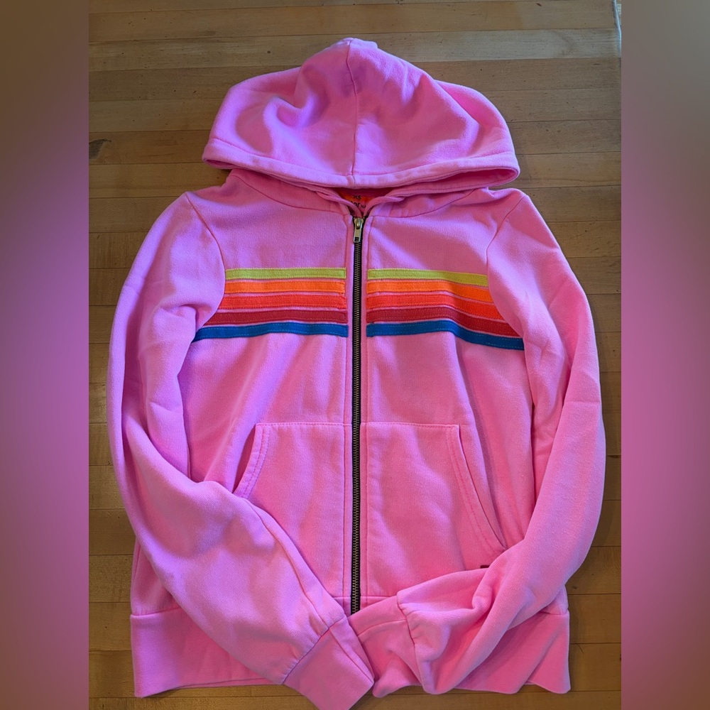 Aviator Nation 5 stripe hoodie - pink - XS